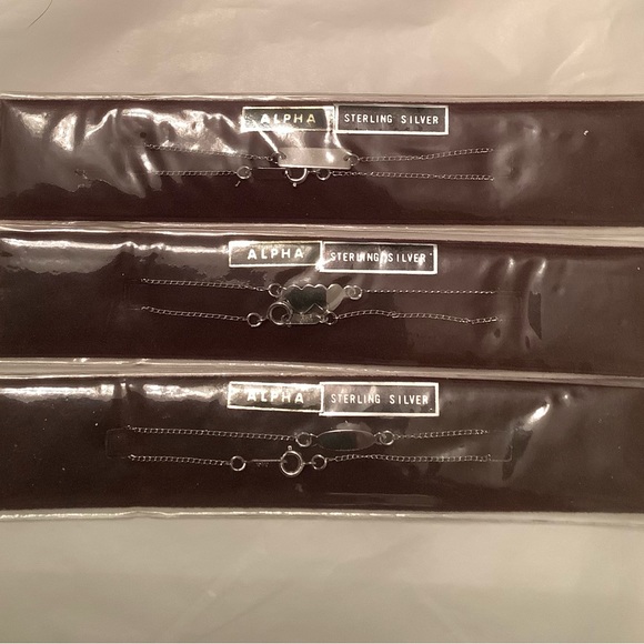 NEW vintage Sterling Silver Oval ID bracelet (alpha) - Picture 4 of 4